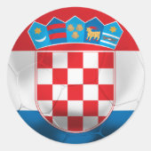 Kroatië Football Ronde Sticker (Voorkant)