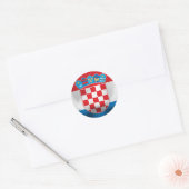 Kroatië Football Ronde Sticker (Envelop)