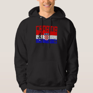 Kroatië Football Soccer Fan Jersey Flag Zagreb Cro Hoodie