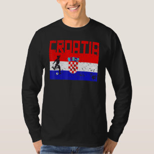 Kroatië Football Soccer Fan Jersey Flag Zagreb Cro T-shirt