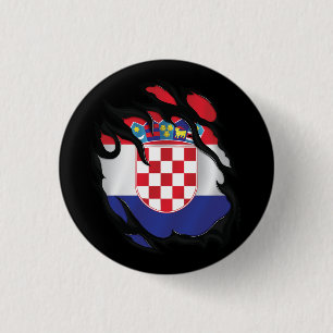 Kroatië Gekopieerde vlag Ronde Button 3,2 Cm