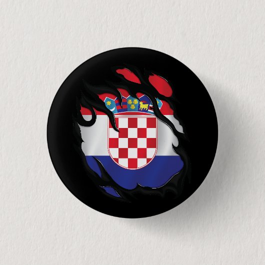 Kroatië Gekopieerde vlag Ronde Button 3,2 Cm (Voorkant)