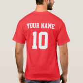 Kroatië Gepersonaliseerde Nationale Team Jersey T-shirt (Achterkant)