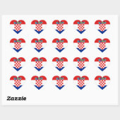 kroatië hart sticker (Vel)