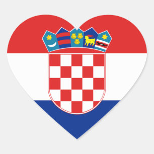 kroatië hart sticker