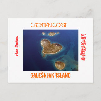Kroatië - Hartvormig eiland Galešnjak Briefkaart