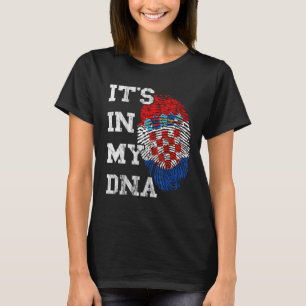 Kroatië Het zit in mijn DNA-duim Mark Hrvatska Kro T-shirt