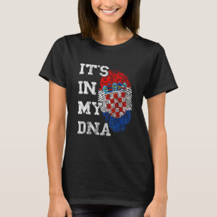 Kroatië Het zit in mijn DNA-duim Mark Hrvatska Kro T-shirt