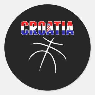 Kroatië honkbalfans trui - Kroatische vlag sport Ronde Sticker
