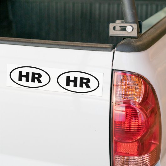 Kroatië HR European oval Bumpersticker (Op Truck)