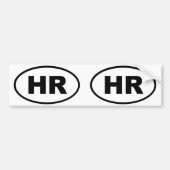 Kroatië HR European oval Bumpersticker (Voorkant)