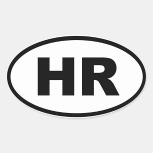 Kroatië - HR - Europees Ovale Sticker