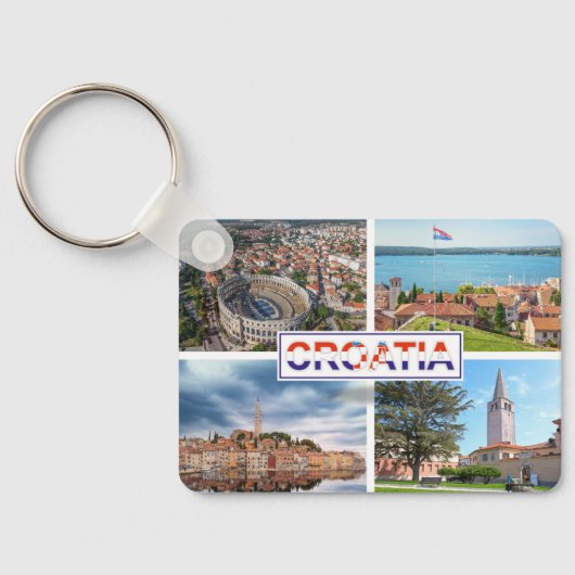 Kroatië | Hrvatska | Adriatisch Zee | Istrië Sleutelhanger (Achterkant)