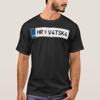 Kroatië Hrvatska Car License Bord T-shirt