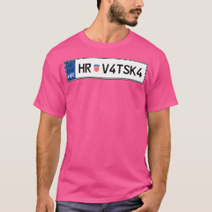 Kroatië Hrvatska Car License Bord T-shirt