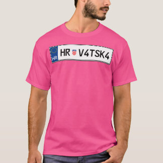 Kroatië Hrvatska Car License Bord T-shirt