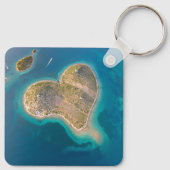 Kroatië | Hrvatska | Galešnjak, Heart Love Island Sleutelhanger (Achterkant)