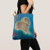 Kroatië | Hrvatska | Galešnjak, Heart Love Island Tote Bag (Dichtbij)
