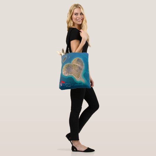 Kroatië | Hrvatska | Galešnjak, Heart Love Island Tote Bag (Op model)