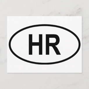 Kroatië (Hrvatska) Int'l Vehicle Reg. coderen Briefkaart