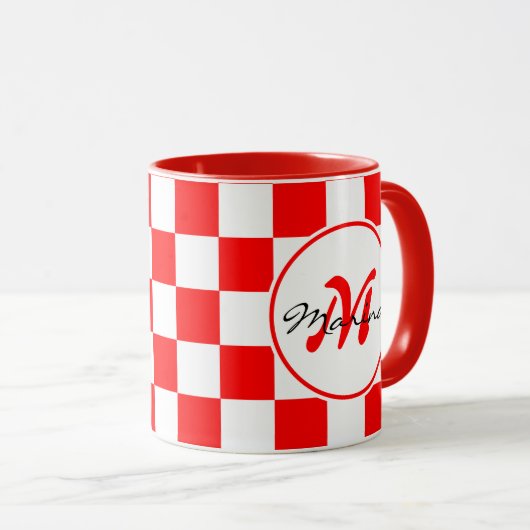 Kroatië | Hrvatska | Monogram gecontroleerde naam Mok (Voorkant rechts)