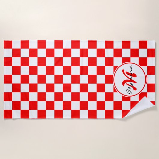 Kroatië | Hrvatska | Monogram gecontroleerde naam Strandlaken (Voorkant)