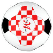 Kroatië | Hrvatska | Monogram gecontroleerde naam  Voetbal (Gedraaid)