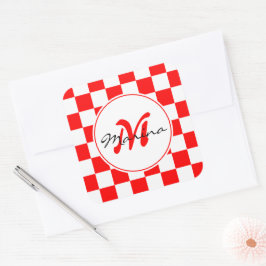 Kroatië | Hrvatska | Naam Monogram Vierkante Sticker