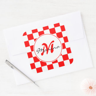 Kroatië | Hrvatska | Naam Monogram Vierkante Sticker