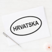 Kroatië "Hrvatska" Ovale Sticker (Envelop)