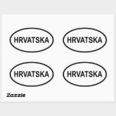Kroatië "Hrvatska" Ovale Sticker (Vel)