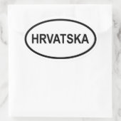 Kroatië "Hrvatska" Ovale Sticker (Tas)