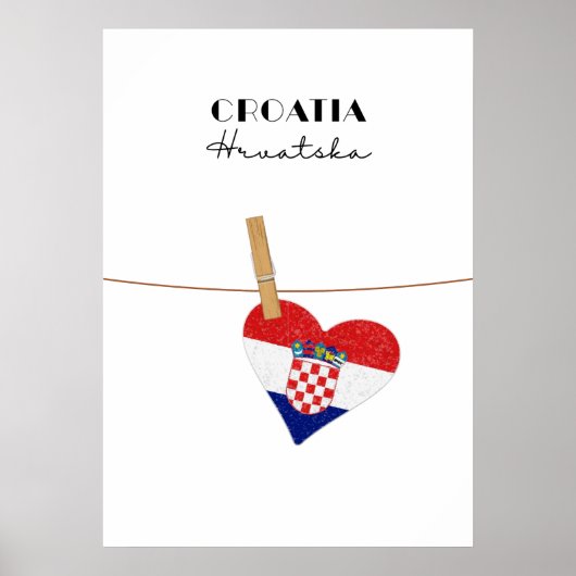 Kroatië Hrvatska Poster (Voorkant)
