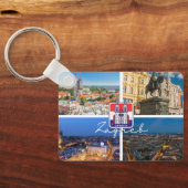 Kroatië | Hrvatska Zagreb | | Hoofdstad van Kroati Sleutelhanger (Achterkant)