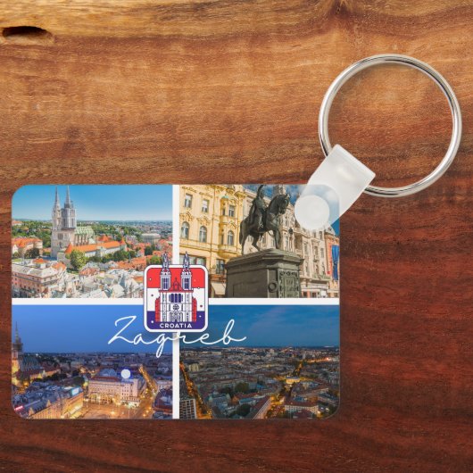 Kroatië | Hrvatska Zagreb | | Hoofdstad van Kroati Sleutelhanger (Voorkant)