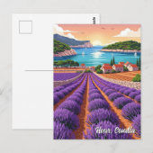 Kroatië Hvar Lavendelvelden Briefkaart (Voorkant / Achterkant)