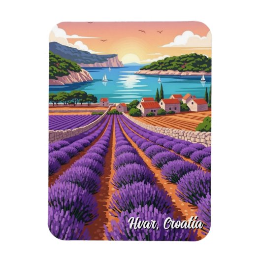 Kroatië Hvar Lavendelvelden Magneet (Verticaal)