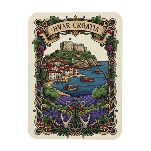 Kroatië Hvar Lavendelvelden Magneet (Verticaal)