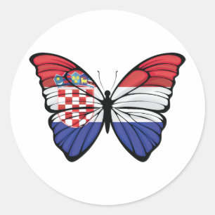 Kroatië Hypolimnas vlinder Ronde Sticker