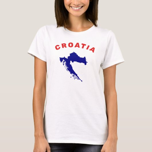 Kroatië kaart t-shirt (Voorkant)