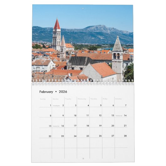 Kroatië Kalender (Feb 2026)