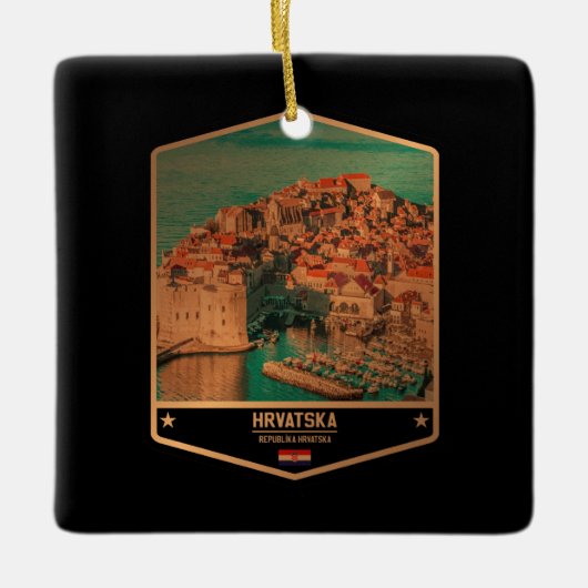 Kroatië Keramisch Ornament (Voorkant)