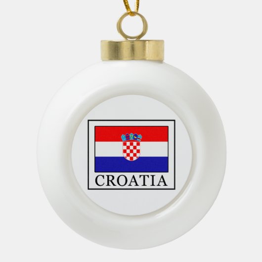 Kroatië Keramische Bal Ornament (Voorkant)