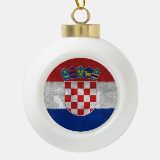 Kroatië Keramische Bal Ornament (Voorkant)