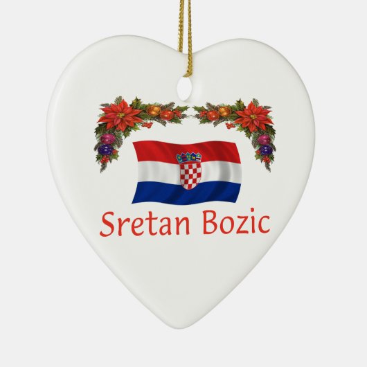 Kroatië Kerstmis Keramisch Ornament (Rechts)