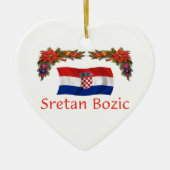 Kroatië Kerstmis Keramisch Ornament (Voorkant)