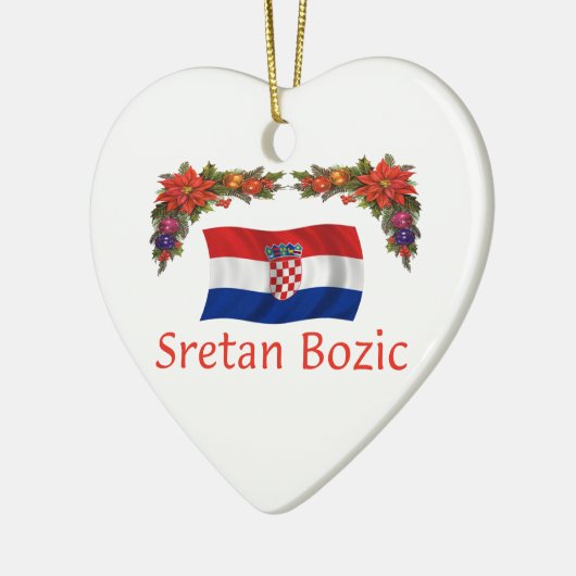 Kroatië Kerstmis Keramisch Ornament (Links)
