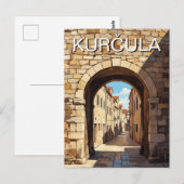 Kroatië Korcula Reis Briefkaart (Voorkant / Achterkant)