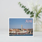 Kroatië - Krk City - Veglia - Briefkaart (Staand voorkant)