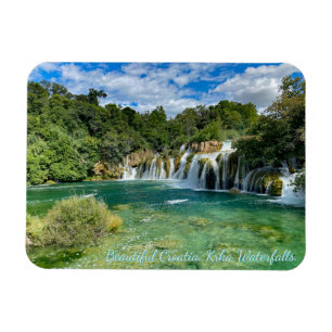 Kroatië, Krka Watervallen afgelegen panorama uitzi Magneet